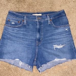 Levi's High Waisted Jean Shorts